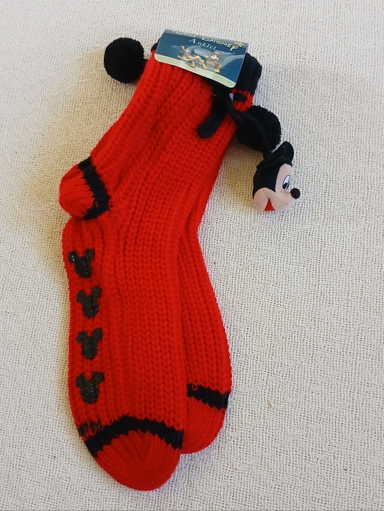 Disney Accessories - walt disney ♡ mickey mouse anklet slipper socks vintage vibes knit